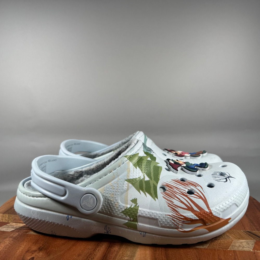 Crocs Disney Mickey Minnie Mouse Winter Lined Clogs Light Blue Womens 8 Mens 6